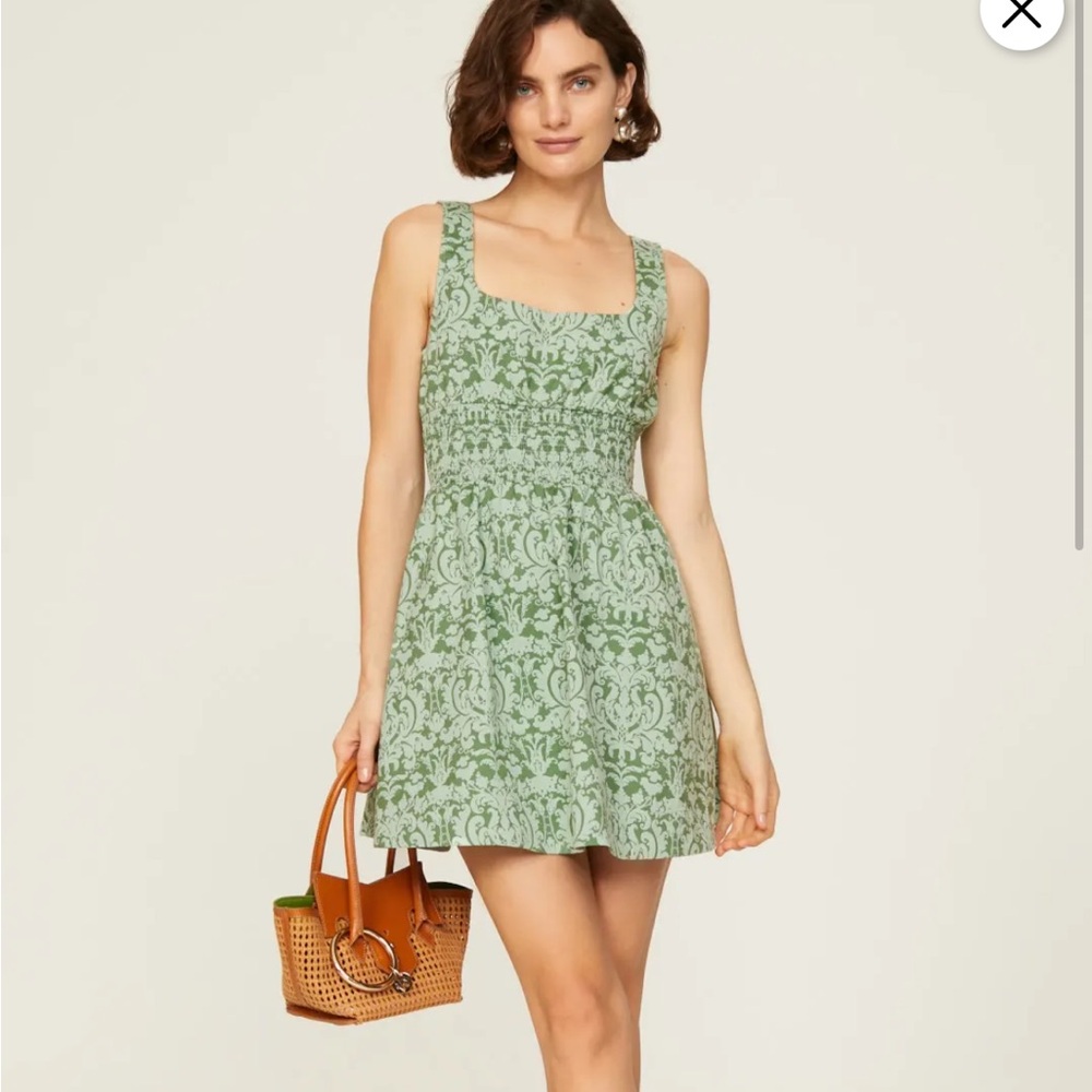 Hill House Green Jacquard Cher Dress
